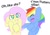 Size: 500x354 | Tagged: safe, artist:fluttersdoodles, part of a set, fluttershy, rainbow dash, pegasus, pony, g4, :i, chest fluff, dialogue, duo, eyes closed, female, lesbian, ship:flutterdash, shipping, silly, simple background, smiling, white background