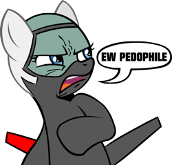 Size: 2335x2235 | Tagged: artist needed, safe, oc, oc only, oc:morgan, original species, plane pony, adfx-02 morgan, blue eyes, disgusted, ew gay, frown, high res, looking to the right, open mouth, plane, simple background, solo, transparent background