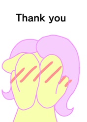 Size: 500x707 | Tagged: safe, artist:fluttersdoodles, part of a set, fluttershy, pegasus, pony, g4, blushing, bronybait, covering eyes, female, simple background, solo, white background