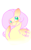 Size: 800x1280 | Tagged: safe, artist:fluttersdoodles, fluttershy, pegasus, pony, g4, blushing, female, heart, heart eyes, looking at you, looking up, raised hoof, simple background, solo, white background, wingding eyes