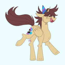 Size: 3500x3500 | Tagged: safe, artist:fizzlefer, oc, oc only, pegasus, pony, hat, high res, male, party hat, simple background, solo