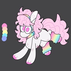 Size: 3000x3000 | Tagged: safe, artist:fizzlefer, oc, oc only, earth pony, pony, adoptable, clothes, collar, headband, high res, leg warmers, simple background, solo