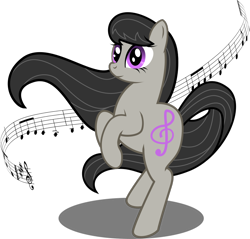 Size: 857x820 | Tagged: safe, artist:mattbas, derpy hooves, octavia melody, earth pony, pegasus, pony, g4, .svg available, female, long hair, long mane, long tail, mare, nightmare derpy, simple background, solo, svg, transparent background, vector