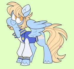 Size: 3558x3325 | Tagged: safe, artist:fizzlefer, oc, oc only, pegasus, pony, clothes, high res, jacket, simple background, solo, varsity jacket