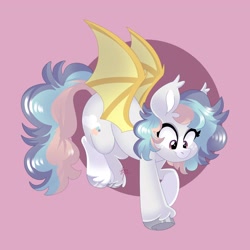 Size: 4000x4000 | Tagged: safe, artist:fizzlefer, oc, oc only, bat pony, pony, gradient background, solo