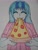 Size: 1536x2048 | Tagged: safe, artist:c_w, sonata dusk, human, equestria girls, g4, eyes closed, female, food, pizza, solo, traditional art