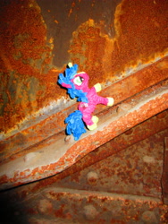 Size: 5152x3864 | Tagged: safe, alternate version, artist:malte279, part of a set, oc, oc:multi purpose, pony, unicorn, chenille stems, chenille wire, craft, part of a series, pipe cleaner sculpture, pipe cleaners, rust, tinkerer