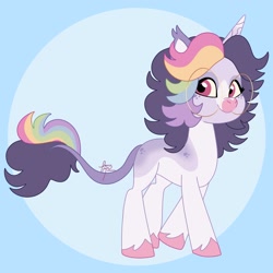 Size: 4000x4000 | Tagged: safe, artist:fizzlefer, oc, oc only, oc:friday (fizzlefer), pony, unicorn, g5, gradient background, solo, tell your tale accurate