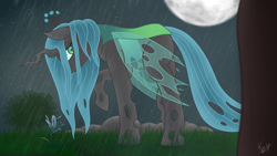 Size: 2560x1440 | Tagged: safe, artist:kirdim4ik, queen chrysalis, changeling, changeling queen, g4, female, solo