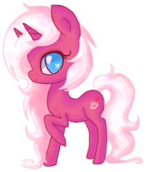 Size: 588x692 | Tagged: safe, artist:ne-chi, oc, pony, unicorn, heart, heart eyes, horn, horns, raised hoof, simple background, transparent background, unicorn oc, wingding eyes