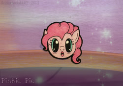 Size: 924x643 | Tagged: safe, artist:underwoodart, pinkie pie, earth pony, pony, g4, craft, head only, looking at you, paper child, papercraft, photo, traditional art, wow