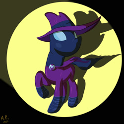 Size: 2000x2000 | Tagged: safe, artist:ace play, mare do well, pony, g4, cape, clothes, hat, high res, mask, raised hoof, solo