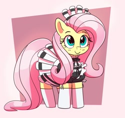 Size: 1873x1759 | Tagged: safe, artist:pabbley, fluttershy, pegasus, pony, g4, clothes, cute, female, fluttermaid, maid, mare, shyabetes, smiling, solo