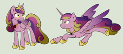 Size: 1024x452 | Tagged: safe, artist:fairiegirl101, princess cadance, alicorn, pony, g4, evil cadance, female, glowing, glowing eyes, mare, simple background, solo