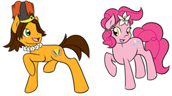 Size: 1873x1048 | Tagged: safe, artist:fairiegirl101, cheese sandwich, pinkie pie, earth pony, pony, g4, avatar the last airbender, crossover, female, simple background, white background, wrong eye color