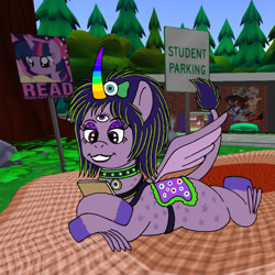 Size: 1600x1600 | Tagged: safe, alicorn, pony, second life, toil n. trouble doodle, whinny hollow university