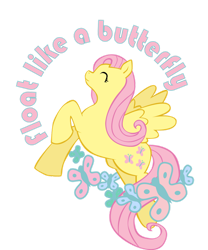 Size: 900x1084 | Tagged: safe, artist:mistylake, fluttershy, pegasus, pony, g4, female, muhammad ali, quote, simple background, solo, transparent background