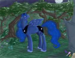 Size: 1181x913 | Tagged: safe, artist:mistylake, princess luna, alicorn, pony, g4, solo