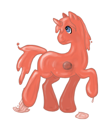 Size: 1773x2010 | Tagged: safe, oc, oc only, goo, goo pony, original species, pony, unicorn, horn, male, simple background, solo, transparent background, unicorn oc