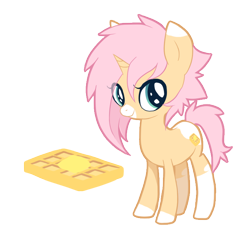 Size: 680x646 | Tagged: safe, artist:ne-chi, oc, oc:wafuru, pony, unicorn, food, horn, simple background, transparent background, unicorn oc, waffle