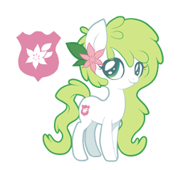 Size: 680x646 | Tagged: safe, artist:ne-chi, oc, oc only, oc:gracidea, pony, shaymin, animated, cute, flower, flower in hair, mythical pokémon, pokémon, ponified, simple background, solo, transparent background