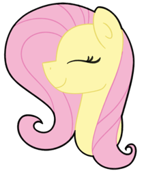 Size: 400x473 | Tagged: safe, artist:fluttershydaily, fluttershy, g4, eyes closed, simple background, smiling, transparent background