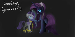 Size: 2000x1000 | Tagged: safe, artist:ryma2001, nightmare rarity, rarity, pony, g4, duality, duo, female