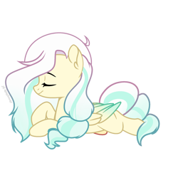 Size: 2048x2048 | Tagged: safe, artist:harmonyvitality-yt, oc, oc only, pegasus, pony, base used, eyes closed, female, high res, lying down, mare, pegasus oc, prone, simple background, solo, transparent background