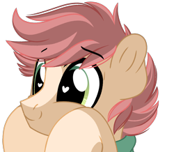 Size: 2185x1904 | Tagged: safe, artist:emberslament, oc, oc:pitch kritter pine, clothes, eyebrows, eyebrows visible through hair, heart, heart eyes, male, scarf, simple background, smiling, stallion, transparent background, two toned mane, wingding eyes