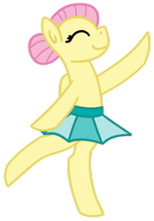 Size: 400x575 | Tagged: safe, artist:fluttershydaily, fluttershy, g4, alternate hairstyle, bipedal, clothes, dancing, simple background, smiling, transparent background, tutu