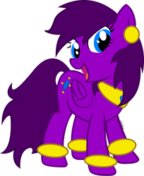 Size: 1024x1253 | Tagged: safe, artist:sarahstudios11, oc, oc only, oc:lily saphire, pegasus, pony, cuffs, ear piercing, earring, jewelry, necklace, pegasus oc, piercing, solo, vector