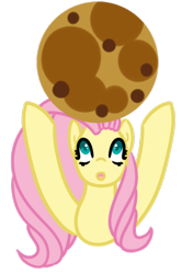 Size: 400x569 | Tagged: safe, artist:fluttershydaily, fluttershy, g4, :o, cookie, food, hooves up, open mouth, simple background, transparent background