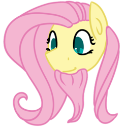 Size: 400x404 | Tagged: safe, artist:fluttershydaily, fluttershy, pony, g4, beard, facial hair, simple background, smiling, solo, transparent background