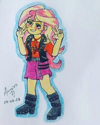 Size: 697x866 | Tagged: safe, artist:aimemontanari, sunset shimmer, human, equestria girls, g4, sketch