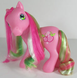 Size: 591x600 | Tagged: safe, photographer:breyer600, berries 'n cherries, pony, g3, irl, photo, solo, toy