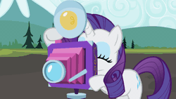Size: 1920x1080 | Tagged: safe, screencap, rarity, pony, g4, may the best pet win, camera, solo