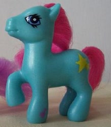 Size: 297x340 | Tagged: safe, photographer:xelli, star dancer (g3), pony, g3, irl, mcdonald's happy meal toys, photo, solo, toy