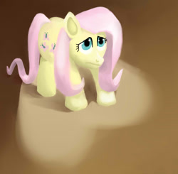 Size: 923x905 | Tagged: safe, artist:jimthecactus, fluttershy, pegasus, pony, g4, female, looking up, mare, shy, solo, spotlight