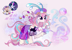 Size: 1280x902 | Tagged: safe, artist:mariakarpova123, queen novo, hippogriff, human, g4, my little pony: the movie, dori (genshin impact), fusion, genshin impact, glasses, hat, qr code