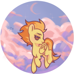 Size: 747x747 | Tagged: safe, artist:amaeeart, spitfire, pegasus, pony, g4, cute, cutefire, female, mare, solo focus