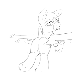 Size: 2500x2500 | Tagged: artist needed, safe, oc, oc only, oc:air liner, original species, plane pony, pony, boeing 777, butt, cute, female, flying, high res, looking at you, looking back, looking back at you, mare, mlem, monochrome, outlines only, plane, plot, silly, simple background, smiling, solo, tongue out, white background