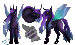 Size: 2210x1350 | Tagged: safe, oc, changeling, purple changeling