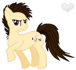 Size: 278x254 | Tagged: safe, artist:tami-kitten, oc, oc only, earth pony, pony, inside joke, male, raised hoof, solo, stallion