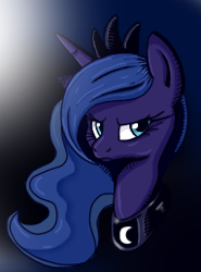 Size: 191x258 | Tagged: safe, artist:tami-kitten, princess luna, alicorn, pony, g4, female, gradient background, jewelry, looking at you, mare, picture for breezies, regalia, solo, staring into your soul, stern