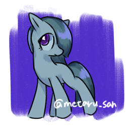 Size: 1280x1280 | Tagged: safe, artist:metaruscarlet, marble pie, earth pony, pony, g4, female, hair over one eye, mare, solo