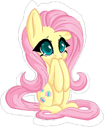 Size: 315x383 | Tagged: safe, artist:tami-kitten, fluttershy, pegasus, pony, g4, female, mare, raised leg, shy, simple background, solo, transparent background, wide eyes