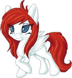 Size: 275x297 | Tagged: safe, artist:tami-kitten, oc, oc only, pegasus, pony, crossed legs, female, mare, request, simple background, solo, transparent background