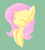 Size: 280x309 | Tagged: safe, artist:tami-kitten, fluttershy, pegasus, pony, g4, bust, eyes closed, female, mare, raised leg, simple background, solo