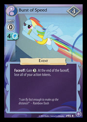 Size: 344x480 | Tagged: safe, rainbow dash, pegasus, pony, equestria games (episode), g4, ccg, crystal games, enterplay, flying, merchandise, solo