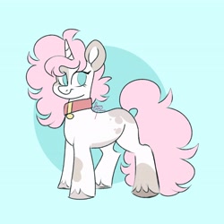 Size: 4096x4096 | Tagged: safe, artist:fizzlefer, oc, oc only, pony, unicorn, bell, collar, solo